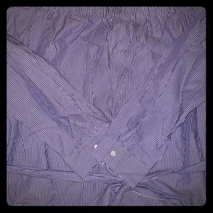 Off shoulder shirt dress